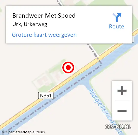 Locatie op kaart van de 112 melding: Brandweer Met Spoed Naar Urk, Urkerweg op 21 september 2024 20:57