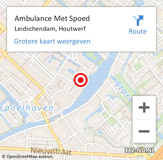 Locatie op kaart van de 112 melding: Ambulance Met Spoed Naar Leidschendam, Houtwerf op 21 september 2024 23:40