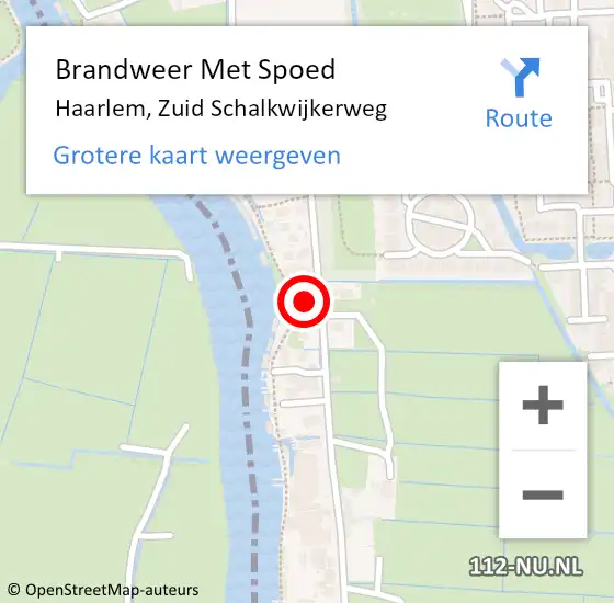 Locatie op kaart van de 112 melding: Brandweer Met Spoed Naar Haarlem, Zuid Schalkwijkerweg op 22 september 2024 03:03