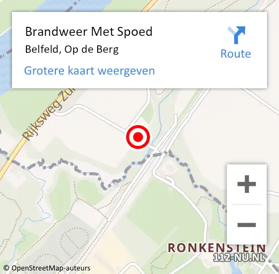 Locatie op kaart van de 112 melding: Brandweer Met Spoed Naar Belfeld, Op de Berg op 22 september 2024 13:12