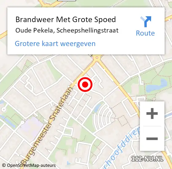 Locatie op kaart van de 112 melding: Brandweer Met Grote Spoed Naar Oude Pekela, Scheepshellingstraat op 22 september 2024 13:36