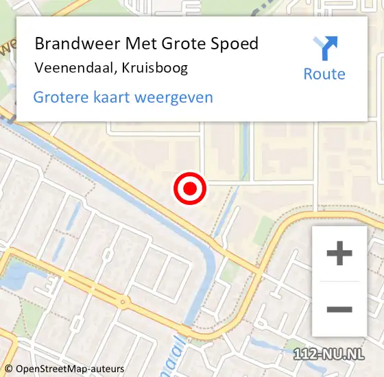 Locatie op kaart van de 112 melding: Brandweer Met Grote Spoed Naar Veenendaal, Kruisboog op 21 oktober 2014 00:57