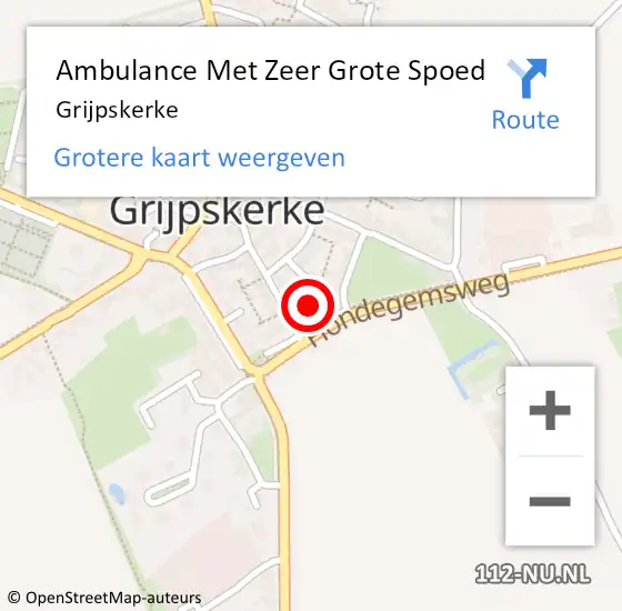 Locatie op kaart van de 112 melding: Ambulance Met Zeer Grote Spoed Naar Grijpskerke op 22 september 2024 15:45