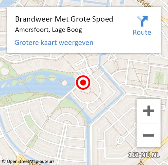 Locatie op kaart van de 112 melding: Brandweer Met Grote Spoed Naar Amersfoort, Lage Boog op 22 september 2024 16:49