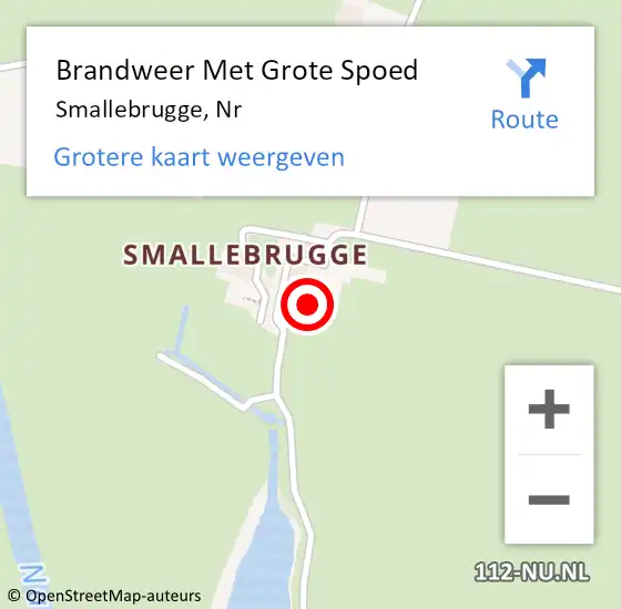 Locatie op kaart van de 112 melding: Brandweer Met Grote Spoed Naar Smallebrugge, Nr op 22 september 2024 16:54