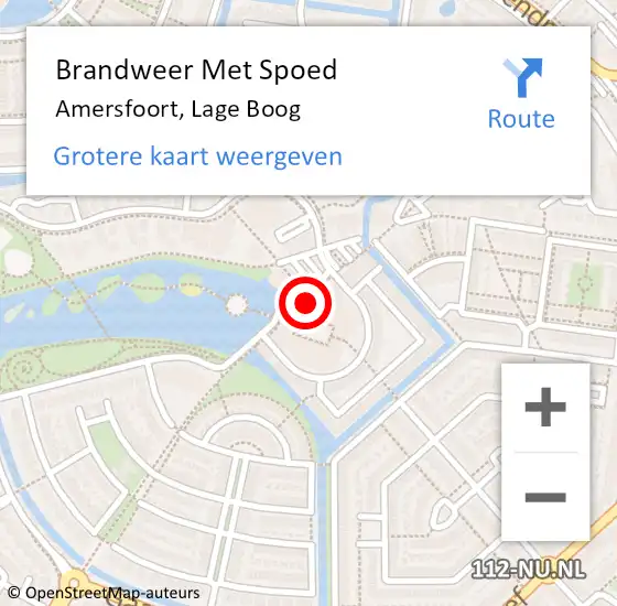 Locatie op kaart van de 112 melding: Brandweer Met Spoed Naar Amersfoort, Lage Boog op 22 september 2024 17:17