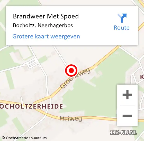 Locatie op kaart van de 112 melding: Brandweer Met Spoed Naar Bocholtz, Neerhagerbos op 22 september 2024 18:29