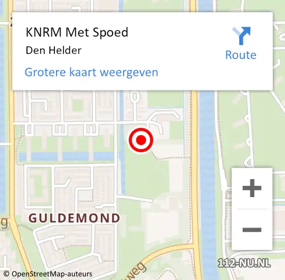 Locatie op kaart van de 112 melding: KNRM Met Spoed Naar Den Helder op 22 september 2024 18:32