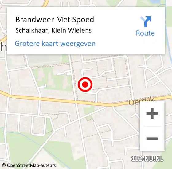 Locatie op kaart van de 112 melding: Brandweer Met Spoed Naar Schalkhaar, Klein Wielens op 23 september 2024 02:12