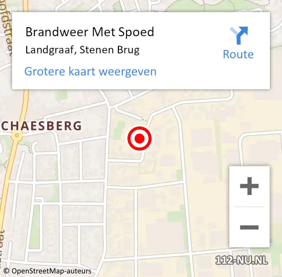 Locatie op kaart van de 112 melding: Brandweer Met Spoed Naar Landgraaf, Stenen Brug op 23 september 2024 09:20