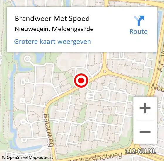 Locatie op kaart van de 112 melding: Brandweer Met Spoed Naar Nieuwegein, Meloengaarde op 21 oktober 2014 06:43