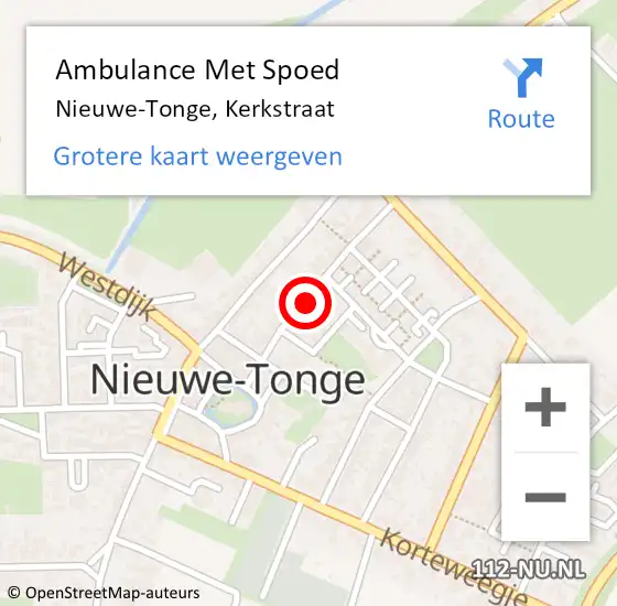 Locatie op kaart van de 112 melding: Ambulance Met Spoed Naar Nieuwe-Tonge, Kerkstraat op 23 september 2024 11:54