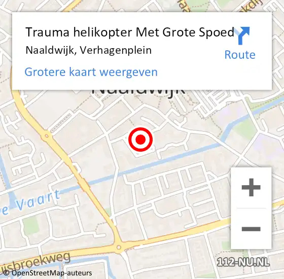 Locatie op kaart van de 112 melding: Trauma helikopter Met Grote Spoed Naar Naaldwijk, Verhagenplein op 23 september 2024 12:46