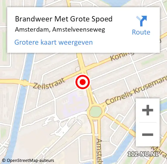 Locatie op kaart van de 112 melding: Brandweer Met Grote Spoed Naar Ter Heijde, Amstelveenseweg op 23 september 2024 13:24