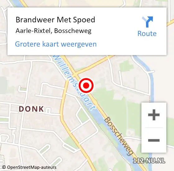 Locatie op kaart van de 112 melding: Brandweer Met Spoed Naar Aarle-Rixtel, Bosscheweg op 23 september 2024 16:01