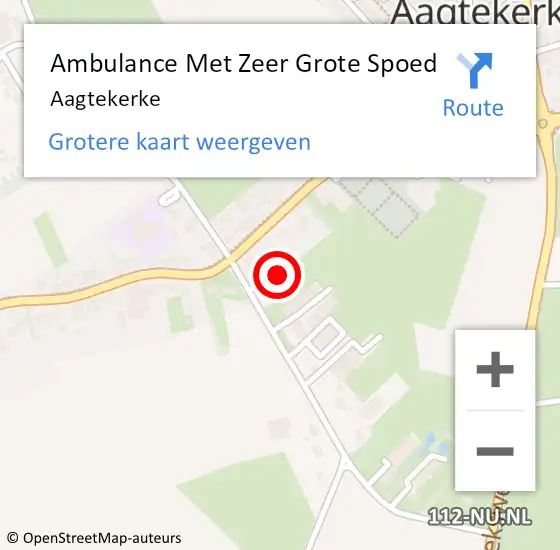 Locatie op kaart van de 112 melding: Ambulance Met Zeer Grote Spoed Naar Aagtekerke op 23 september 2024 16:23