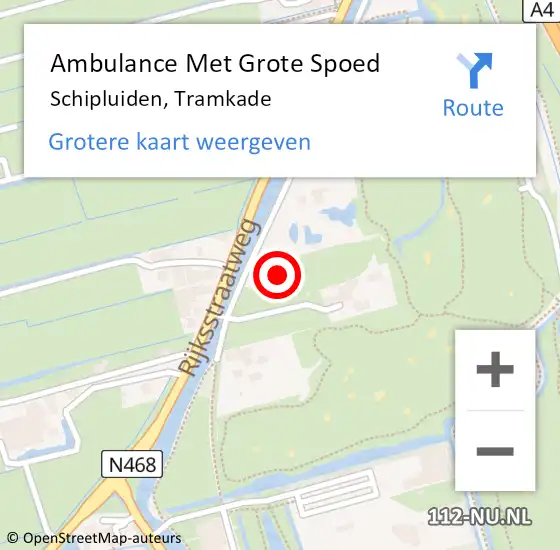 Locatie op kaart van de 112 melding: Ambulance Met Grote Spoed Naar Schipluiden, Tramkade op 23 september 2024 16:40