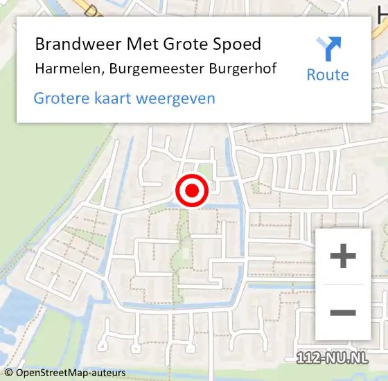 Locatie op kaart van de 112 melding: Brandweer Met Grote Spoed Naar Harmelen, Burgemeester Burgerhof op 23 september 2024 20:30