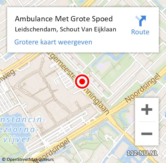 Locatie op kaart van de 112 melding: Ambulance Met Grote Spoed Naar Leidschendam, Schout Van Eijklaan op 24 september 2024 04:17