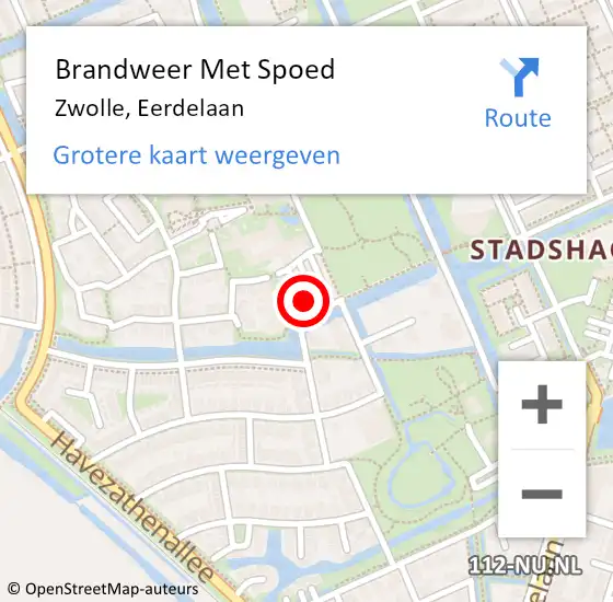 Locatie op kaart van de 112 melding: Brandweer Met Spoed Naar Zwolle, Eerdelaan op 24 september 2024 05:28