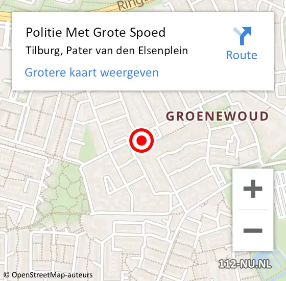 Locatie op kaart van de 112 melding: Politie Met Grote Spoed Naar Hagestein, Pater van den Elsenplein op 24 september 2024 08:40