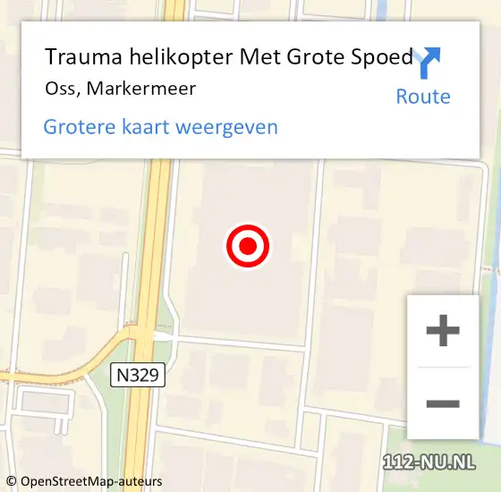 Locatie op kaart van de 112 melding: Trauma helikopter Met Grote Spoed Naar Oss, Markermeer op 24 september 2024 09:33