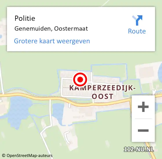 Locatie op kaart van de 112 melding: Politie Genemuiden, Oostermaat op 24 september 2024 12:38