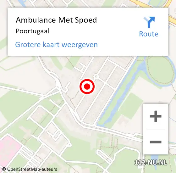 Locatie op kaart van de 112 melding: Ambulance Met Spoed Naar Poortugaal op 24 september 2024 12:53