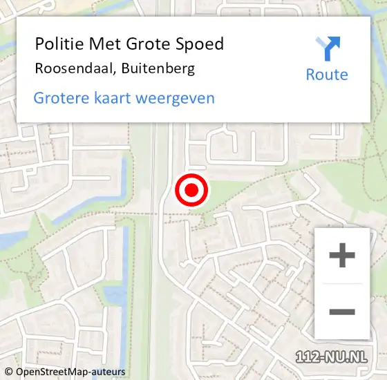 Locatie op kaart van de 112 melding: Politie Met Grote Spoed Naar Roosendaal, Buitenberg op 24 september 2024 13:18