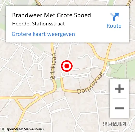 Locatie op kaart van de 112 melding: Brandweer Met Grote Spoed Naar Heerde, Stationsstraat op 24 september 2024 15:00