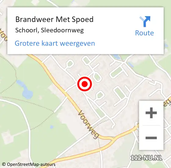 Locatie op kaart van de 112 melding: Brandweer Met Spoed Naar Schoorl, Sleedoornweg op 24 september 2024 15:51