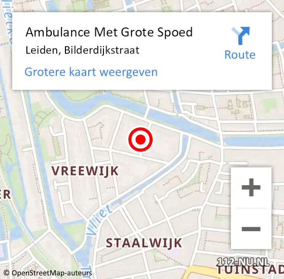 Locatie op kaart van de 112 melding: Ambulance Met Grote Spoed Naar Krimpen aan de Lek, Bilderdijkstraat op 24 september 2024 23:41