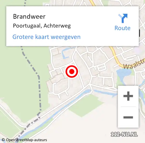 Locatie op kaart van de 112 melding: Brandweer Poortugaal, Achterweg op 25 september 2024 00:26