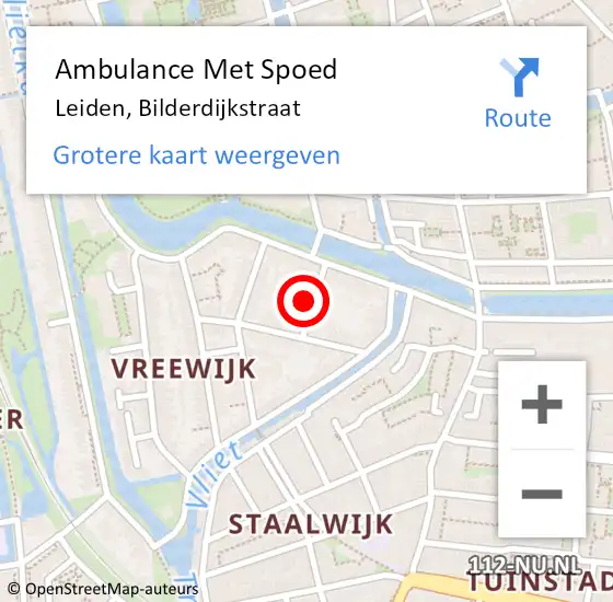 Locatie op kaart van de 112 melding: Ambulance Met Spoed Naar Lekkerkerk, Bilderdijkstraat op 25 september 2024 10:17