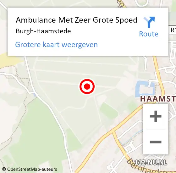 Locatie op kaart van de 112 melding: Ambulance Met Zeer Grote Spoed Naar Burgh-Haamstede op 25 september 2024 10:17