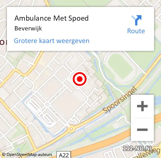 Locatie op kaart van de 112 melding: Ambulance Met Spoed Naar Beverwijk op 25 september 2024 11:14