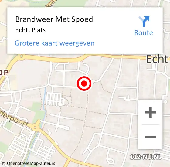 Locatie op kaart van de 112 melding: Brandweer Met Spoed Naar Echt, Plats op 25 september 2024 13:04