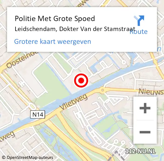 Locatie op kaart van de 112 melding: Politie Met Grote Spoed Naar Leidschendam, Dokter Van der Stamstraat op 25 september 2024 15:36