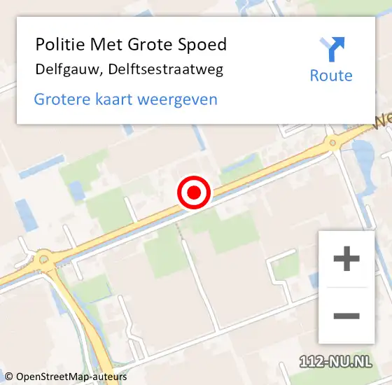 Locatie op kaart van de 112 melding: Politie Met Grote Spoed Naar Delfgauw, Delftsestraatweg op 25 september 2024 15:46