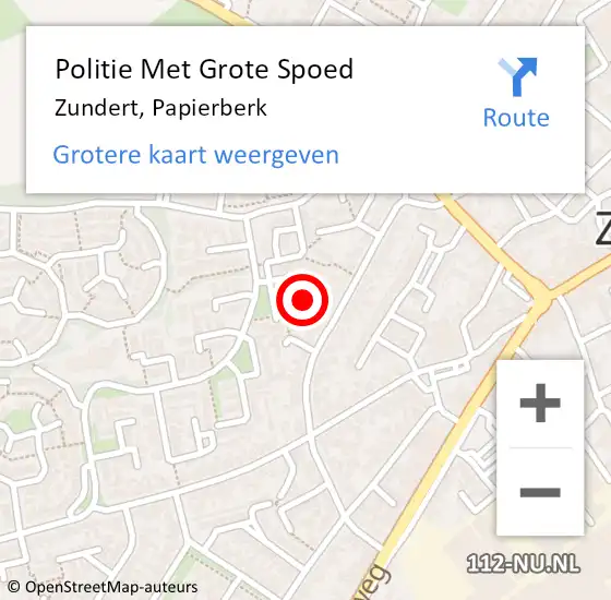 Locatie op kaart van de 112 melding: Politie Met Grote Spoed Naar Zundert, Papierberk op 25 september 2024 16:18