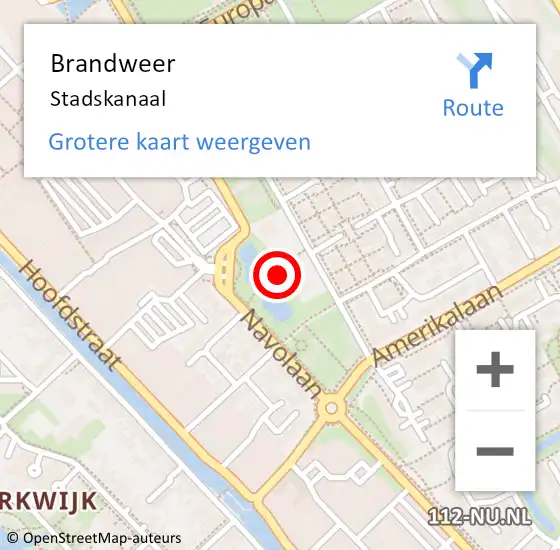 Locatie op kaart van de 112 melding: Brandweer Stadskanaal op 25 september 2024 16:31