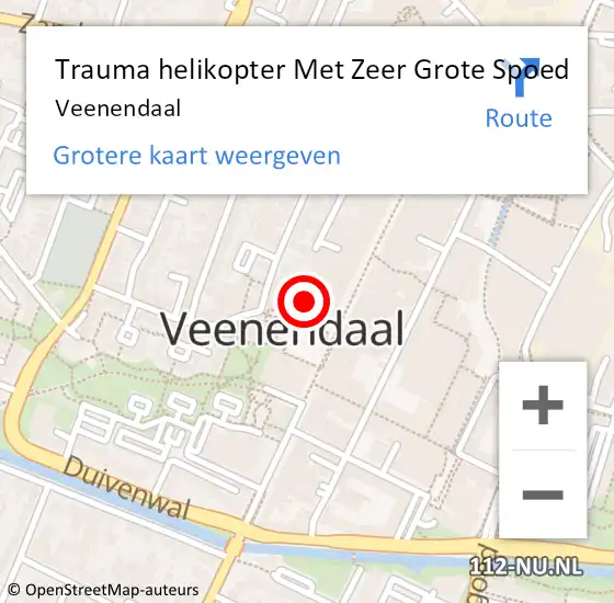 Locatie op kaart van de 112 melding: Trauma helikopter Met Zeer Grote Spoed Naar Veenendaal op 25 september 2024 17:01