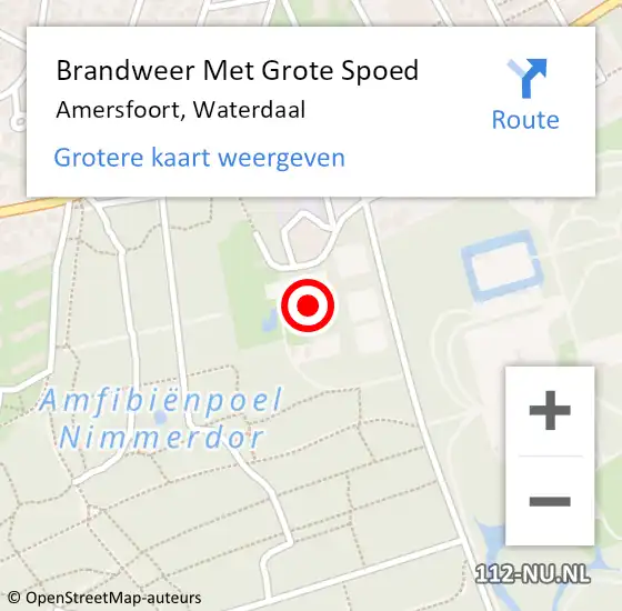 Locatie op kaart van de 112 melding: Brandweer Met Grote Spoed Naar Amersfoort, Waterdaal op 25 september 2024 17:46