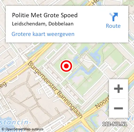 Locatie op kaart van de 112 melding: Politie Met Grote Spoed Naar Leidschendam, Dobbelaan op 25 september 2024 18:43