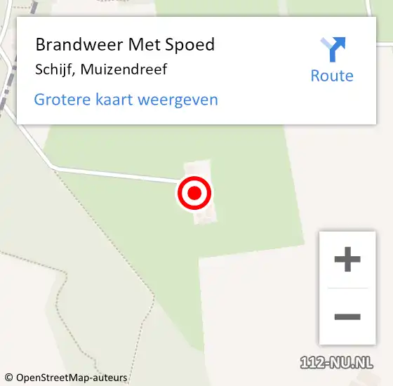 Locatie op kaart van de 112 melding: Brandweer Met Spoed Naar Schijf, Muizendreef op 25 september 2024 19:22