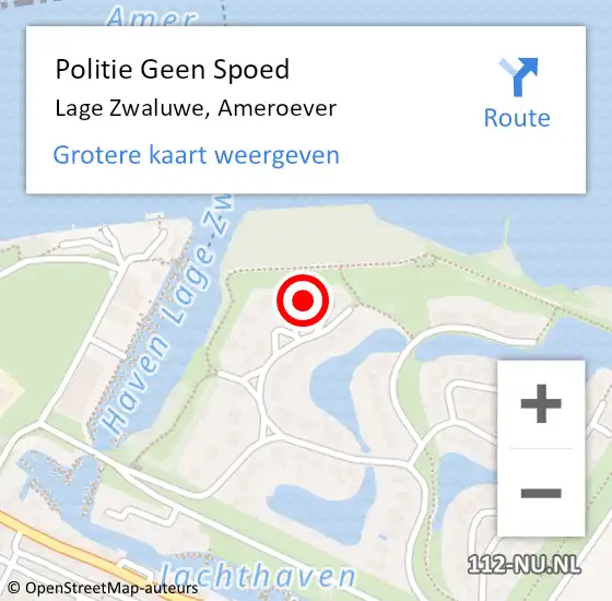 Locatie op kaart van de 112 melding: Politie Geen Spoed Naar Lage Zwaluwe, Ameroever op 26 september 2024 03:52