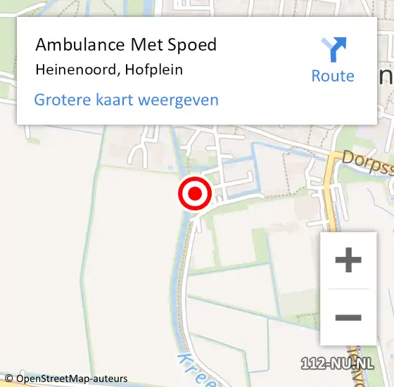 Locatie op kaart van de 112 melding: Ambulance Met Spoed Naar Heinenoord, Hofplein op 26 september 2024 04:04