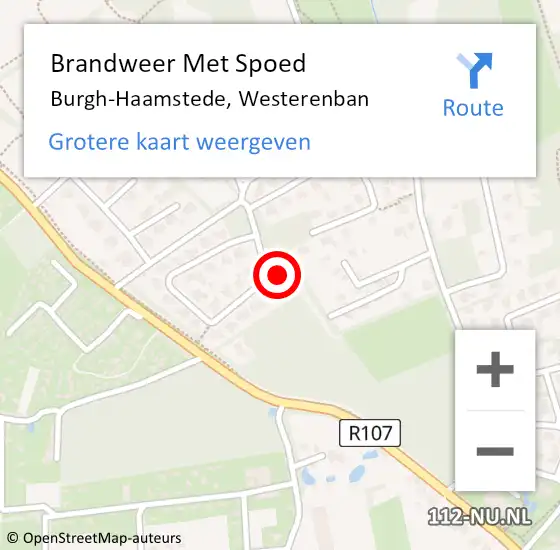 Locatie op kaart van de 112 melding: Brandweer Met Spoed Naar Burgh-Haamstede, Westerenban op 26 september 2024 09:19