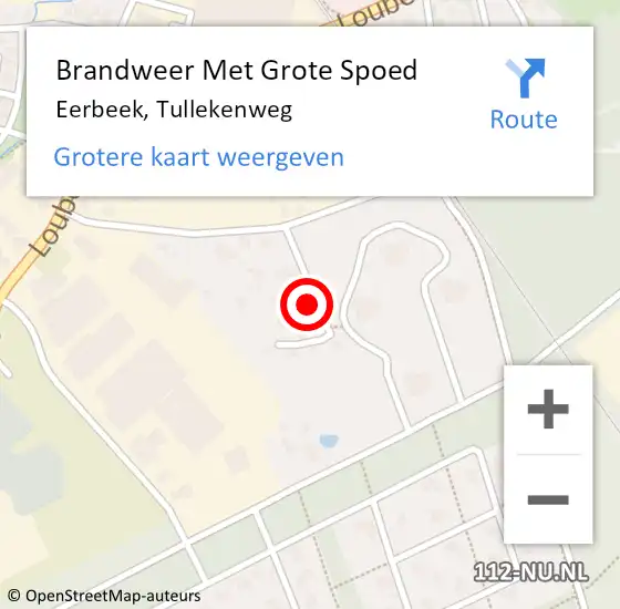 Locatie op kaart van de 112 melding: Brandweer Met Grote Spoed Naar Eerbeek, Tullekenweg op 26 september 2024 10:03