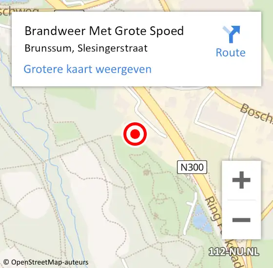 Locatie op kaart van de 112 melding: Brandweer Met Grote Spoed Naar Brunssum, Slesingerstraat op 26 september 2024 10:24